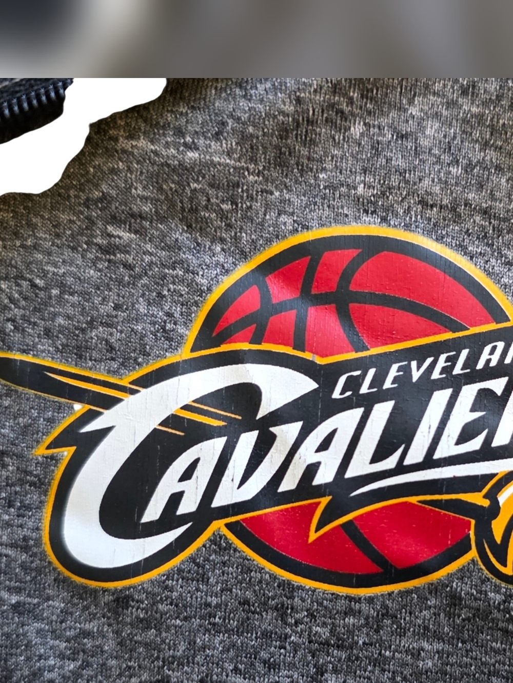 Cleveland Cavaliers NBA Medium Gray Quarter Zip Athletic Basketball Pullover - Picture 4 of 8